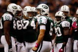 NEW ORLEANS - OCTOBER 04:  Mark Sanchez #6 of the New York Jets waits to call a play against the New Orleans Saints at the Louisana Superdome on October 4, 2009 in New Orleans, Louisiana.  (Photo by Chris Graythen/Getty Images)