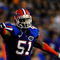 GAINESVILLE, FL - SEPTEMBER 5:  Brandon Spikes #51 of the Florida Gators points during the game against the Charleston Southern Buccaneers at Ben Hill Griffin Stadium on September 5, 2009 in Gainesville, Florida.  (Photo by Sam Greenwood/Getty Images)
