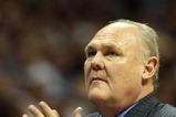 DENVER - MAY 29:  Head coach George Karl of the Denver Nuggets looks on against the Los Angeles Lakers in Game Six of the Western Conference Finals during the 2009 NBA Playoffs at Pepsi Center on May 29, 2009 in Denver, Colorado. NOTE TO USER: User expressly acknowledges and agrees that, by downloading and or using this photograph, User is consenting to the terms and conditions of the Getty Images License Agreement.  (Photo by Jed Jacobsohn/Getty Images)
