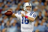 NASHVILLE, TN - OCTOBER 11:  Peyton Manning #18 of the Indianapolis Colts throws the ball during the NFL game against the Tennessee Titans at LP Field on October 11, 2009 in Nashville, Tennessee.  The Colts won 31-9. (Photo by Andy Lyons/Getty Images)