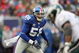 EAST RUTHERFORD, NJ - DECEMBER 7:  Antonio Pierce #58 of the New York Giants gets ready on the field against the Philadelphia Eagles at Giants Stadium on December 7, 2008 in East Rutherford, New Jersey. (Photo by Nick Laham/Getty Images)