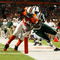 MIAMI - OCTOBER 12:  Linebacker David Harris #52 of the New York Jets stops running back Ricky Williams #34 of the Miami Dolphins from reaching the end-zone at Land Shark Stadium on October 12, 2009 in Miami, Florida. The Dolphins defeated the Jets 31-27.  (Photo by Doug Benc/Getty Images)