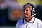 12 Sep 1999:  Head coach Pete Carroll of the New England Patriots looks on the field during a game against the New York Jets at Giant Stadium in East Rutherford, New Jersey. The Patriots defeated the Jets 30-28. Mandatory Credit: Ezra O. Shaw /Allsport