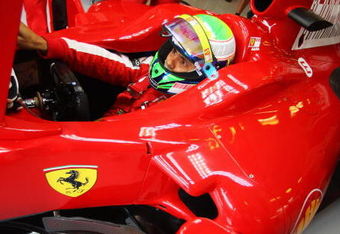 BUDAPEST, HUNGARY - JULY 25:  Felipe Massa of Brazil and Ferrari prepares to drive during the final practice session prior to qualifying for the Hungarian Formula One Grand Prix at the Hungaroring on July 25, 2009 in Budapest, Hungary.  (Photo by Mark Thompson/Getty Images)