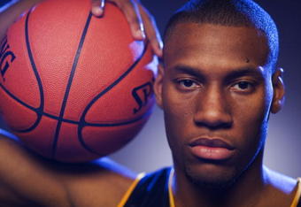 TARRYTOWN, NY - JULY 29:  Sonny Weems of the Denver Nuggets poses for a portrait during the 2008 NBA Rookie Photo Shoot on July 29, 2008 at the MSG Training Facility in Tarrytown, New York.  NOTE TO USER: User expressly acknowledges and agrees that, by downloading and or using this Photograph, User is consenting to the terms and conditions of the Getty Images License Agreement.  (Photo by Robert Laberge/Getty Images)