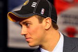 NEW YORK - JUNE 25:   Thirteenth overall draft pick by the Indiana Pacers,  Tyler Hansbrough makes his way to the stage during the 2009 NBA Draft at the Wamu Theatre at Madison Square Garden June 25, 2009 in New York City. NOTE TO USER: User expressly acknowledges and agrees that, by downloading and/or using this Photograph, User is consenting to the terms and conditions of the Getty Images License Agreement.  (Photo by Jim McIsaac/Getty Images)