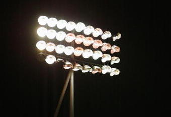 GILLINGHAM, ENGLAND - SEPTEMBER 28:  General view of a floodlight at the Priestfield Stadium during the Coca-Cola Championship match between Gillingham and Leicester City at Priestfield Stadium on September 28, 2004 in Gillingham, England. (Photo by Christopher Lee/Getty Images)