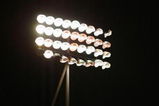 GILLINGHAM, ENGLAND - SEPTEMBER 28:  General view of a floodlight at the Priestfield Stadium during the Coca-Cola Championship match between Gillingham and Leicester City at Priestfield Stadium on September 28, 2004 in Gillingham, England. (Photo by Christopher Lee/Getty Images)