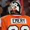 PHILADELPHIA - SEPTEMBER 22:  Ray Emery #29 of the Philadelphia Flyers tends net against the Detroit Red Wings during preseason action at the Wachovia Center on September 22, 2009 in Philadelphia, Pennsylvania.  (Photo by Bruce Bennett/Getty Images)