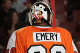 PHILADELPHIA - SEPTEMBER 22:  Ray Emery #29 of the Philadelphia Flyers tends net against the Detroit Red Wings during preseason action at the Wachovia Center on September 22, 2009 in Philadelphia, Pennsylvania.  (Photo by Bruce Bennett/Getty Images)