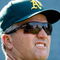ANAHEIM, CA - AUGUST 29:  Oakland Athletics manager Bob Geren looks on during batting practice prior to the game against the Los Angeles Angels of Anaheim at Angel Stadium on August 29, 2009 in Anaheim, California.  (Photo by Jeff Gross/Getty Images)
