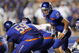 BOISE, ID - SEPTEMBER 3: Quarterback Kellen Moore #6 of the Boise State Broncos yells out the play to his linemen in the third quarter of the game against the Oregon Ducks at Bronco Stadium on September 3, 2009 in Boise, Idaho. Boise State won the game 19-8. (Photo by Steve Dykes/Getty Images)