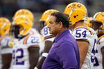 SEATTLE - SEPTEMBER 5:  Defensive coordinator John Chavis of the LSU Tigers looks on during pre-game warm-up against the Washington Huskies on September 5, 2009 at Husky Stadium in Seattle, Washington. The LSU Tigers defeated the Washington Huskies 31-23. (Photo by Otto Greule Jr/Getty Images)