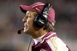 TALLAHASSEE, FL - OCTOBER 27: Offensive coordinator Jimbo Fisher of the Florida State Seminoles directs play against the Duke Blue Devils at Doak Campbell Stadium on October 27, 2007 in Tallahassee, Florida.  FSU won 25-6. (Photo by Al Messerschmidt/Getty Images) *** Local Caption ***