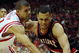 HOUSTON - APRIL 24: Guard Brandon Roy #7 of the Portland Trail Blazers dribbles the ball past Shane Battier #31 of the Houston Rockets in Game Three of the Western Conference Quarterfinals during the 2009 NBA Playoffs at Toyota Center on April 24, 2009 in Houston, Texas. NOTE TO USER: User expressly acknowledges and agrees that, by downloading and or using this photograph, User is consenting to the terms and conditions of the Getty Images License Agreement. (Photo by Ronald Martinez/Getty Images)