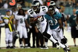 PHILADELPHIA - AUGUST 27:  Jeremy Maclin #18 of the Philadelphia Eagles runs the ball against the Jacksonville Jaguars on August 27, 2009 at Lincoln Financial Field in Philadelphia, Pennsylvania.  (Photo by Jim McIsaac/Getty Images)