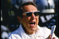 20 Dec 1992:  Los Angeles Raiders owner Al Davis looks on during a game against the San Diego Chargers at the Los Angeles Memorial Coliseum in Los Angeles, California.  The Chargers won the game, 34-14. Mandatory Credit: Ken Levine  /Allsport