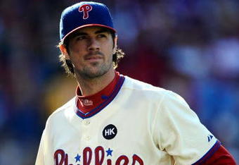 PHILADELPHIA - OCTOBER 08:  Starting pitcher Cole Hamels #35 of the Philadelphia Phillies looks on as he walks back to the dugout at the end of the top of the fourth inning against the Colorado Rockies in Game Two of the NLDS during the 2009 MLB Playoffs at Citizens Bank Park on October 8, 2009 in Philadelphia, Pennsylvania.  (Photo by Jeff Zelevansky/Getty Images)