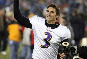 NASHVILLE, TN - JANUARY 10:  Kicker Matt Stover #3 of the Baltimore Ravens walks off the field after defeating the Tennessee Titans 13-10 during the AFC Divisional Playoff Game on January 10, 2009 at LP Field in Nashville, Tennessee.  (Photo by Andy Lyons/Getty Images)
