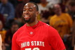 INDIANAPOLIS - MARCH 13:  Dallas Lauderdale #52 of the Ohio State Buckeyes smiles on court against the Wisconsin Badgers  during the second round of the Big Ten Men's Basketball Tournament at Conseco Fieldhouse on March 13, 2009 in Indianapolis, Indiana.  (Photo by Jonathan Daniel/Getty Images)