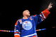 EDMONTON, CANADA - FEBRUARY 27:  Former Edmonton Oilers great Mark Messier #11 salutes his fans as he takes a final skate around the ice during a ceremony to raise his #11 banner to the rafters of Rexall Place prior to the Oilers game against the Phoenix Coyotes on February 27, 2007 at Rexall Place in Edmonton, Alberta, Canada. Messier's #11 was retired to the rafters of Rexall Place prior to the game.  (Photo by Tim Smith/Getty Images)   