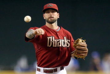 PHOENIX - SEPTEMBER 07:  Infielder Ryan Roberts #14 of the Arizona Diamondbacks fields a ground ball out against the Los Angeles Dodgers during the major league baseball game at Chase Field on September 7, 2009 in Phoenix, Arizona.  The Dodgers defeated the Diamondbacks 7-2. (Photo by Christian Petersen/Getty Images)
