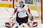 PHILADELPHIA - FEBRUARY 06: Olaf Kolzig #37 of the Washington Capitals defends his net against the Philadelphia Flyers on February 6, 2008 at Wachovia Center in Philadelphia, Pennsylvania. The Caps defeated the Flyers 4-3. (Photo by Jim McIsaac/Getty Images) 