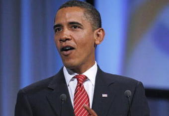COPENHAGEN, DENMARK - OCTOBER 2: U.S. President Barack Obama makes a presentation in support of Chicago as the host city for the 2016 Summer Olympic Games on October 2, 2009 in Copenhagen, Denmark. The 121st session of the International Olympic Committee (IOC) will vote on October 2 on whether Chicago, Tokyo, Rio de Janeiro or Madrid will host the 2016 Olympic Games. (Photo by Charles Dharapak-Pool/Getty Images)