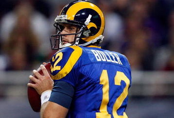 ST. LOUIS - OCTOBER 11:  :  :  :  :  :  :  :  :  :  Quarterback Kyle Boller #12 of the St. Louis Rams at Edward Jones Dome on October 11, 2009 in St. Louis, Missouri.  (Photo by Ronald Martinez/Getty Images)