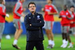 DNEPROPETROVSK, UKRAINE - OCTOBER 09: England manager Fabio Capello looks on during an England training session at the Dnipro Arena on October 9, 2009 in Dnepropetrovsk, Ukraine.  (Photo by Michael Regan/Getty Images)