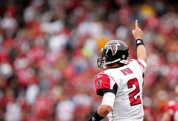 SAN FRANCISCO - OCTOBER 11:  Matt Ryan #2 of the Atlanta Falcons celebrates a Falcons touchdown against the San Francisco 49ers at Candlestick Park on October 11, 2009 in San Francisco, California.  (Photo by Ezra Shaw/Getty Images)