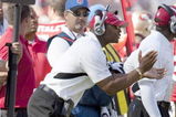 SAN FRANCISCO - SEPTEMBER 20:  Mike Singletary, head coach for the San Francisco 49ers claps his hands in approval during home opener as the San Francisco 49ers host the Seattle Seahawks at Candlestick Park September 20, 2009 in San Francisco, California. (Photo by David Paul Morris/Getty Images)