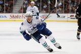ANAHEIM, CA - SEPTEMBER 17:  Michael Grabner #40 of the Vancouver Canucks skates against the Anaheim Ducks during a preseason game at the Honda Center on September 17, 2009 in Anaheim, California.  (Photo by Jeff Gross/Getty Images)
