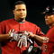 PHOENIX - AUGUST 29:  Carlos Lee #45 of the Houston Astros reacts with coach Jose Cruz after hitting a fly ball out against the Arizona Diamondbacks during the major league baseball game at Chase Field on August 29, 2009 in Phoenix, Arizona. The Diamondbacks defeated the Astros 9-0. (Photo by Christian Petersen/Getty Images)