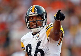 CINCINNATI - SEPTEMBER 27:  Hines Ward #86 of the Pittsburgh Steelers celebrates a touchdown during the NFL game against the Cincinnati Bengals at Paul Brown Stadium on September 27, 2009 in Cincinnati, Ohio.  (Photo by Andy Lyons/Getty Images)