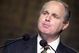 PHILADELPHIA - OCTOBER 2:  (FILE PHOTO)  Radio talk show host Rush Limbaugh makes remarks at the National Association of Broadcasters October 2, 2003 in Philadelphia, Pennsylvania. Limbaugh admited to being addicted to painkillers October 10, a little over a week after resigning from his job at ESPN due to racial comments he made about Philadelphia Eagles Donovan McNabb.  (Photo by William Thomas Cain/Getty Images)
