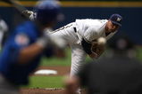 MILWAUKEE - JULY 29: Starting pitcher Ben Sheets #15 of the Milwaukee Brewers delivers the ball against the Chicago Cubs at Miller Park July 29, 2008 in Milwaukee, Wisconsin. (Photo by Jonathan Daniel/Getty Images)
