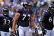 BALTIMORE - SEPTEMBER 27: Matt Birk #77 of the Baltimore Ravens sets up at the line of scrimmage during the game against the Cleveland Browns at M&T Bank Stadium on September 27, 2009 in Baltimore, Maryland. The Ravens defeated the Browns 34-3. (Photo by Larry French/Getty Images)