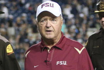 PROVO, UT. - SEPTEMBER 19:  Bobby Bowden, Head Coach of the Florida State Seminoles, walks off the field after the win over The Brigham Young Cougars at La Vell Edwards Stadium on September 19, 2009 in Provo, Utah.  (Photo by Melissa Majchrzak/Getty Images)