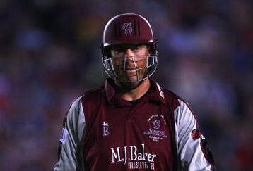 BIRMINGHAM, ENGLAND - AUGUST 15:  Marcus Trescothick of Somerset looks dejected after losing his wicket during the Twenty20 Cup Final between Somerset and Sussex at Edgbaston on August 15, 2009 in Birmingham, England.  (Photo by Tom Shaw/Getty Images)