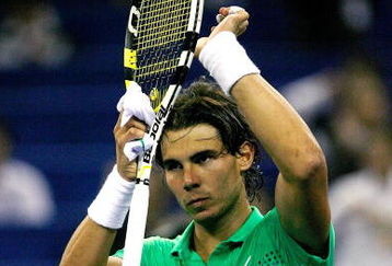 SHANGHAI, CHINA - OCTOBER 15:  Rafael Nadal of Spain acknowledges the crowd afer his victory over Tommy Robredo during day five of the 2009 Shanghai ATP Masters 1000 at Qi Zhong Tennis Centre on October 15, 2009 in Shanghai, China.  (Photo by Matthew Stockman/Getty Images)