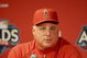 ANAHEIM, CA - OCTOBER 08: Los Angeles Angels of Anaheim manager Mike Scioscia speaks to the media before Game One of the ALDS against the Boston Red Sox during the 2009 MLB Playoffs at Angel Stadium on October 8, 2009 in Anaheim, California. (Photo by Lisa Blumenfeld/Getty Images)