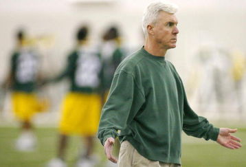 GREEN BAY, WI - MAY 5: Green Bay Packers' Ted Thompson watches practice at the first mini camp of the season at the Don Hutson Center on May 5, 2006 in Green Bay, Wisconsin. (Photo by Darren Hauck/Getty Images)