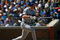 CHICAGO - AUGUST 30: Daniel Murphy #28 of the New York Mets hits the ball against the Chicago Cubs on August 30, 2009 at Wrigley Field in Chicago, Illinois. The Mets defeated the Cubs 4-1. (Photo by Jonathan Daniel/Getty Images)