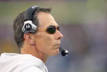 ORCHARD PARK, NY - SEPTEMBER 27: Dick Jauron, head coach of the Buffalo Bills stands on the sidelines against the New Orleans Saints at Ralph Wilson Stadium on September 27, 2009 in Orchard Park, New York. (Photo by Rick Stewart/Getty Images)