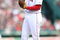 BOSTON - OCTOBER 11:  Pitcher Jonathan Papelbon #58 of the Boston Red Sox prepares to pitch against the Los Angeles Angels of Anaheim in the eighth inning of Game Three of the ALDS during the 2009 MLB Playoffs at Fenway Park on October 11, 2009 in Boston, Massachusetts. (Photo by Elsa/Getty Images)