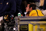 BERKELEY, CA - OCTOBER 03:  Kevin Riley #13 of the California Golden Bears sits on the bench during the final quarter of their game against the USC Trojans at California Memorial Stadium on October 3, 2009 in Berkeley, California.  (Photo by Ezra Shaw/Getty Images)