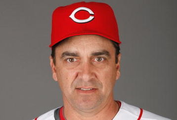 SARASOTA, FL - FEBRUARY 18:  Brook Jacoby #49  of the Cincinnati Reds poses for a photo during Spring Training Photo day on February 18, 2009 at the Cincinnati Reds training facility in Sarasota, Florida.  (Photo by Chris Graythen/Getty Images)