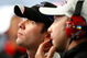 CONCORD, NC - OCTOBER 16: Jimmie Johnson (L), driver of the #48 Lowe's Chevrolet, watches lap times with crew chief Chad Knaus (R) during practice for the NASCAR Sprint Cup Series NASCAR Banking 500 at Lowe's Motor Speedway on October 16, 2009 in Concord, North Carolina. (Photo by Geoff Burke/Getty Images for NASCAR)