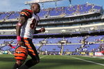 BALTIMORE - OCTOBER 11:  Chad Ochocinco #85 of the Cincinnati Bengals runs off the field after the game against the Baltimore Ravens at M&T Bank Stadium on October 11, 2009 in Baltimore, Maryland. The Bengals defeated the Ravens 17-14. (Photo by Larry French/Getty Images)